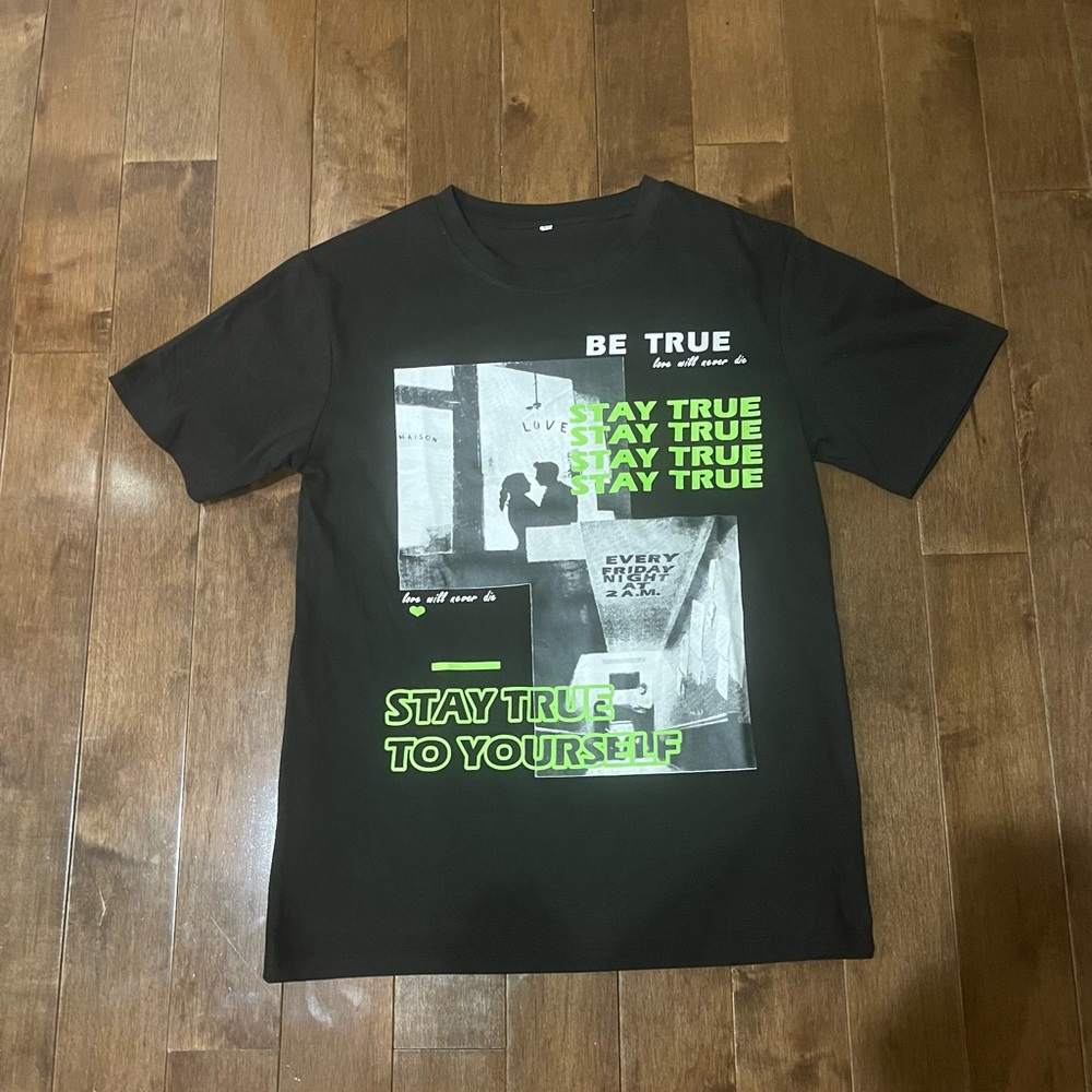 Slogan graphic short  sleeve tee